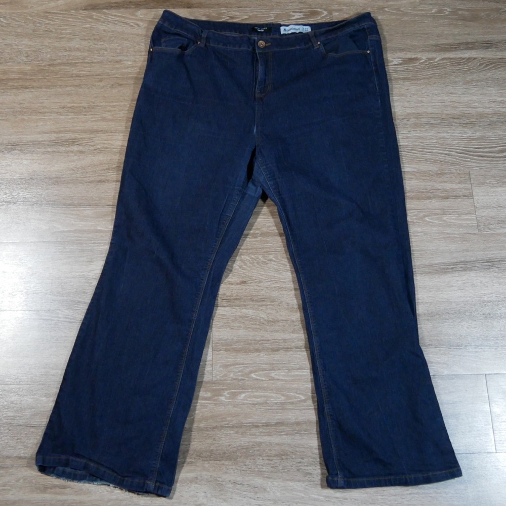 New Look Inspire Womens‎ Bootcut Jeans Dark Wash Blue Plus Size UK 24 EU 52